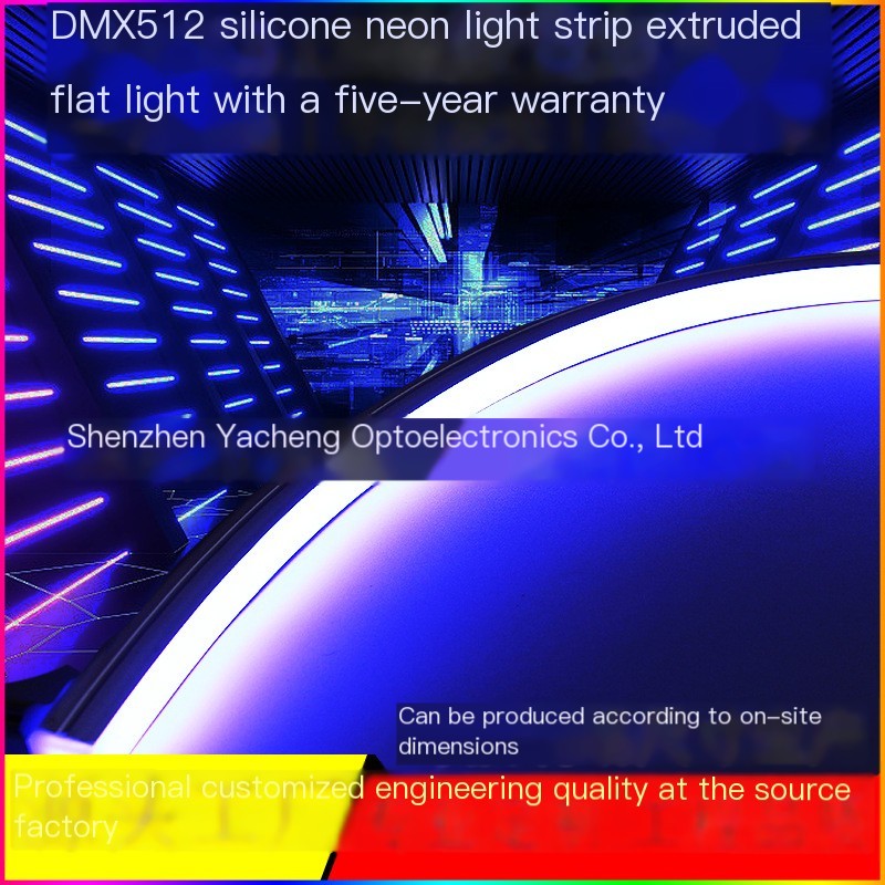 LED silicone light strip extrusion DMX512 neon light strip outdoor landscape RGB brightening 1616 flexible silicone light strip image