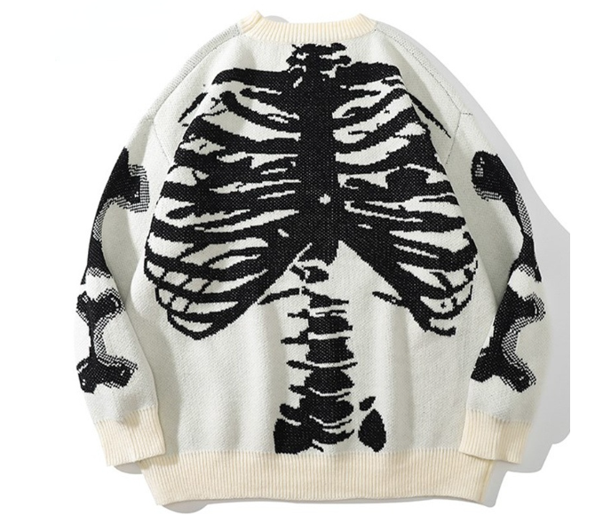 Skeleton Patch Embroidery Sweatshirt 4
