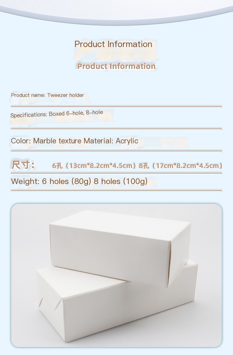 Pink Marble Eyelash Tweezer Holder 2