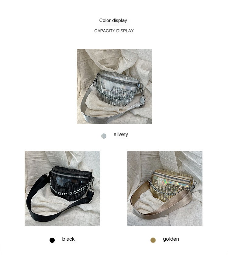 Trendy Crossbody Bag - Gold