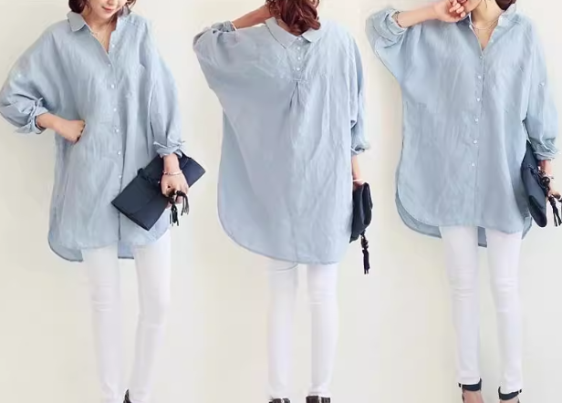 Stylish Cotton Blend Shirt Dress