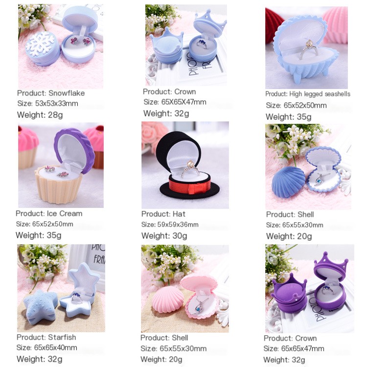 Shell Box Wholesale Jewelry Personality Box Fashion Jewelry Packaging Box Jewelry Box Earrings Jewelry Box