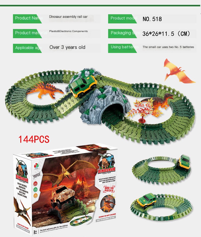 Dinosaur Track Car Toy 5