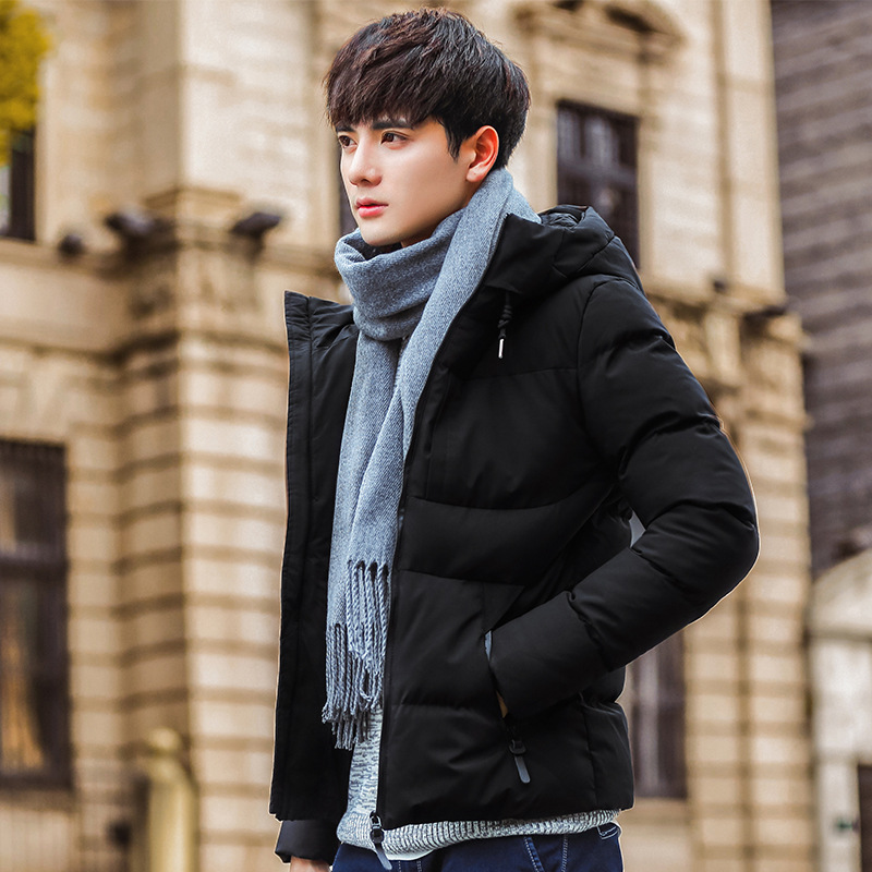 Thick short padded jacket men's jacket image