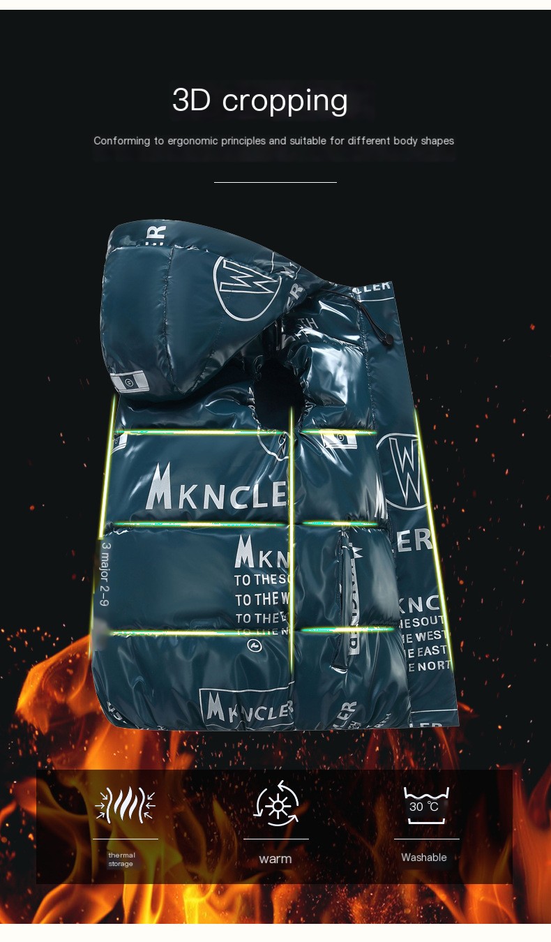 2023 new vest fashion autumn and winter W printed cotton waistcoat parent-child suit children's medium and large children's vest