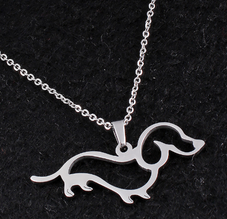Dachshund Necklace Close Up