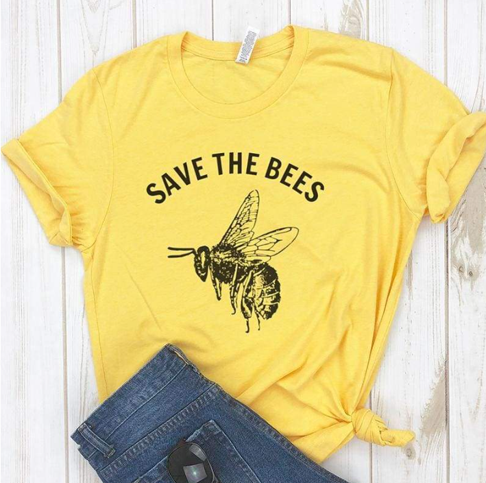 Camiseta con Estampado de Abeja