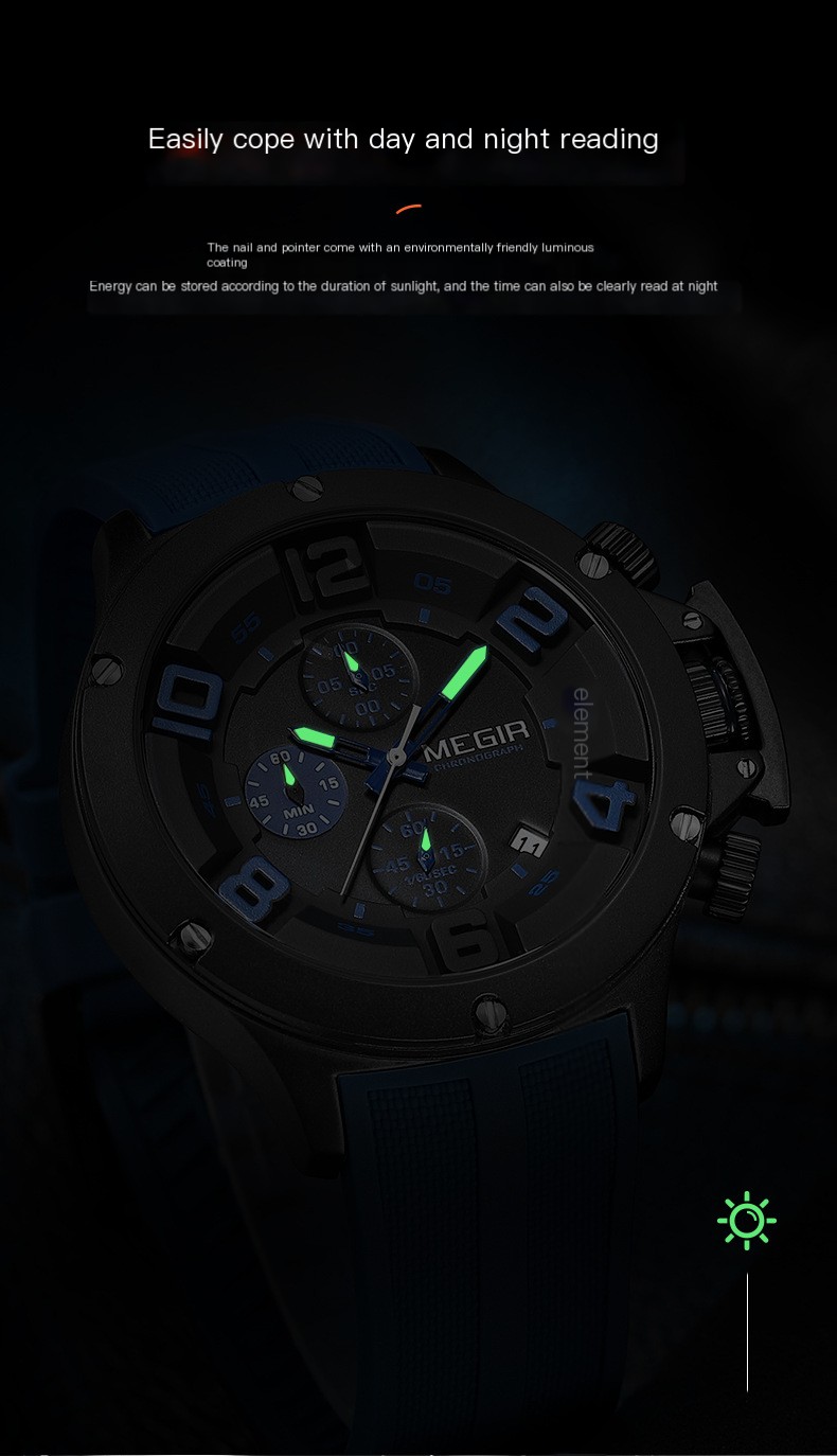 MEGIR Men's Sports Watch Image 7