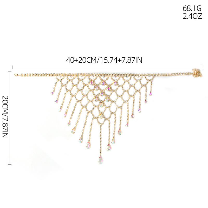 Rhinestone Tassel Hair Accessory