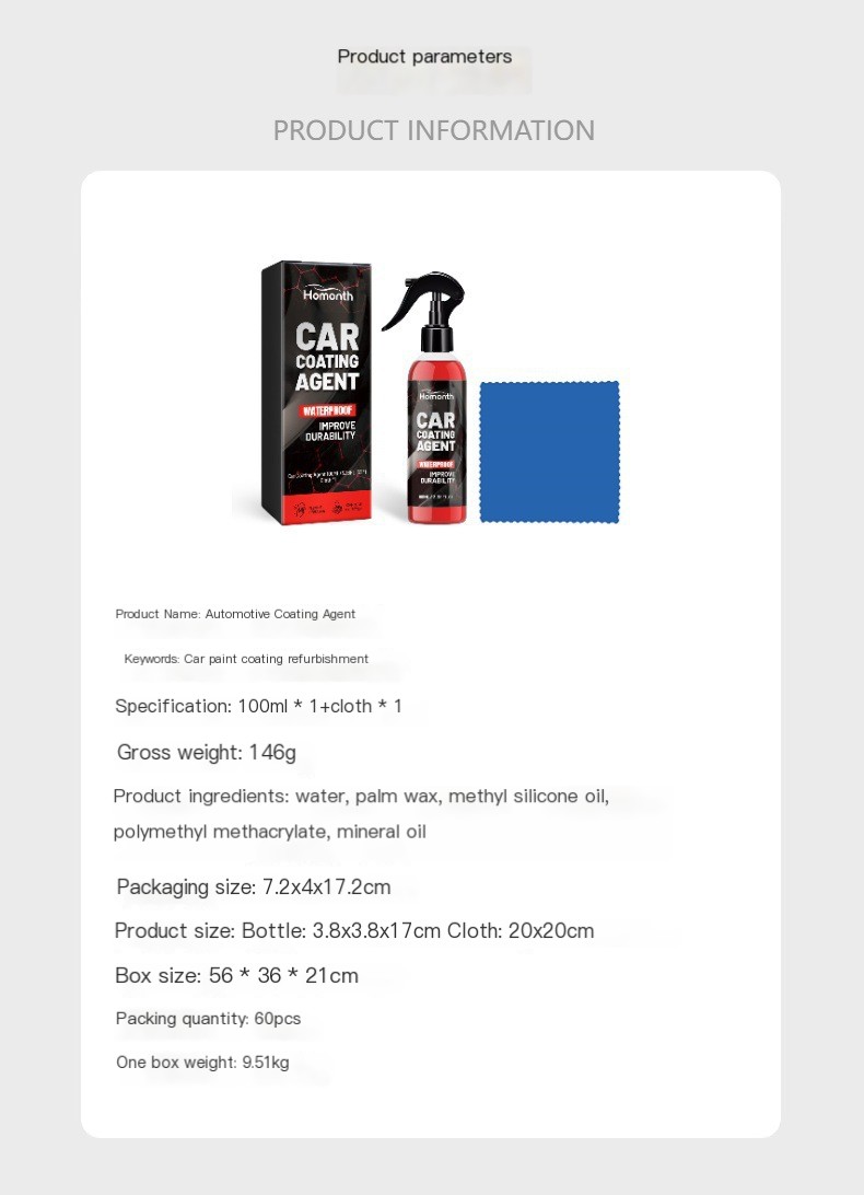 Homonth Car Coating Agent