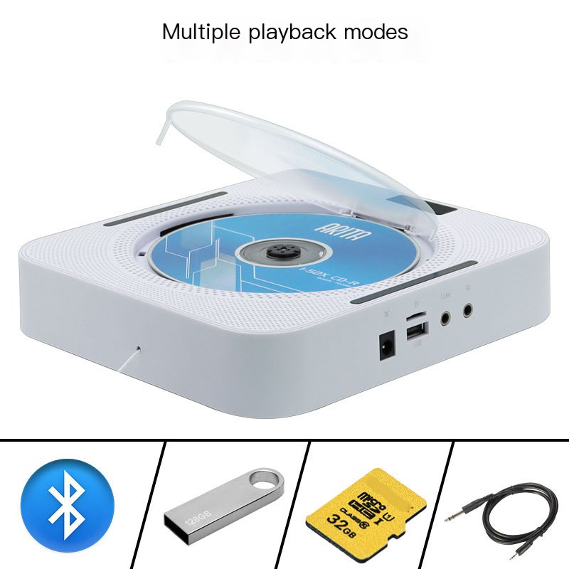 Wall-mounted Retro Bluetooth CD Player