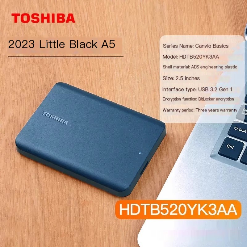 Toshiba Canvio Basics External Hard Drive - Size Comparison and Portability HS:8471704000 Age:Adult Gender:Unisex Origin:CN
