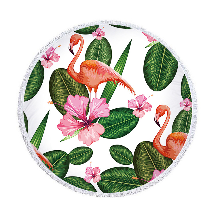 Flamingo Round Beach Towel 1