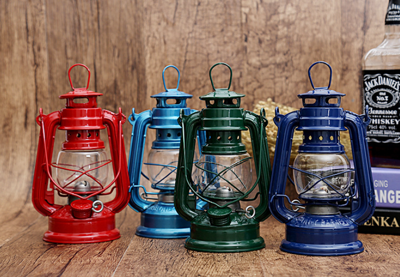 Kerosene Lamp in Dark Blue