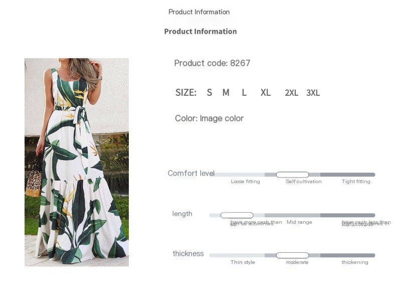U-neck long dress