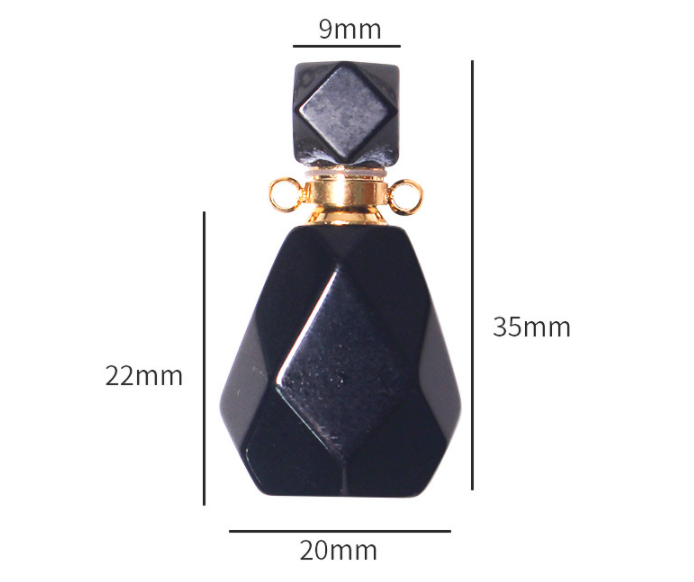 Natural Crystal Perfume Bottle Necklace