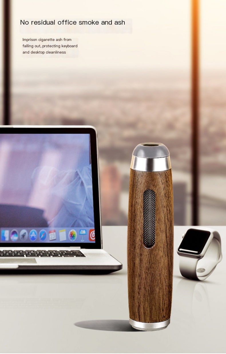 Portable Walnut Wood Ashtray 6