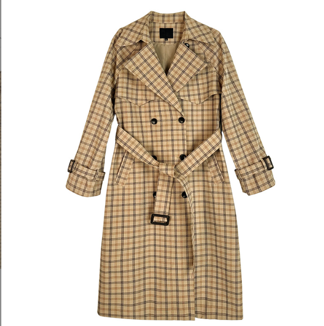 Plaid Windbreaker Coat Image 4