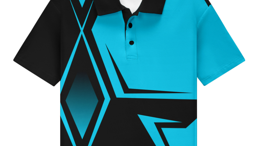 Children's short-sleeved polo shirt summer casual sports geometric pattern printed shirt fashionable lapel comfortable