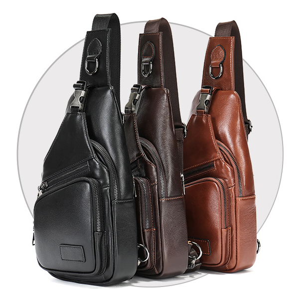 Men's Crossbody Bag - Coffee