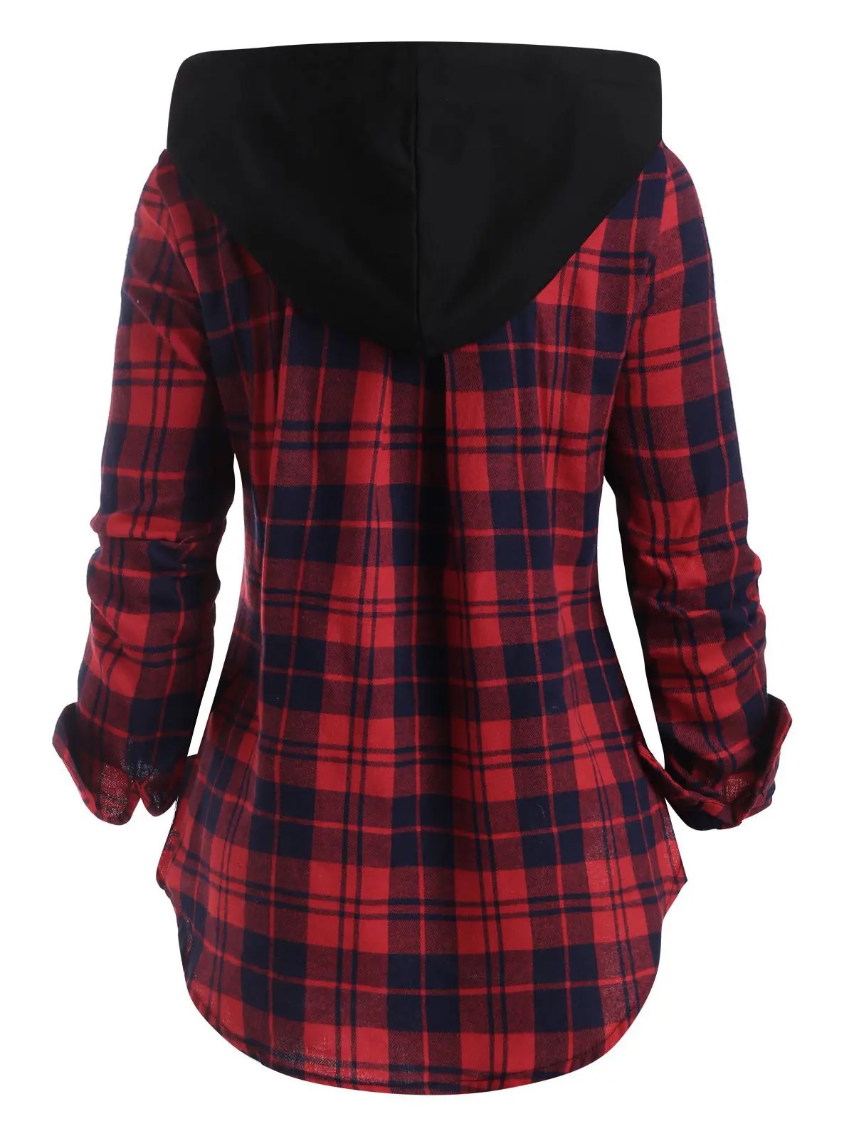 Plaid Pocket Sweatshirt Image 4