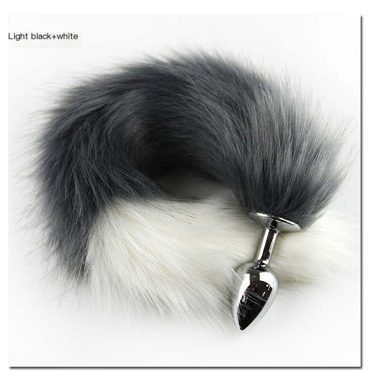 Pink Fox Tail Silicone Plug