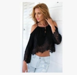 Lace Chiffon Top Image 3