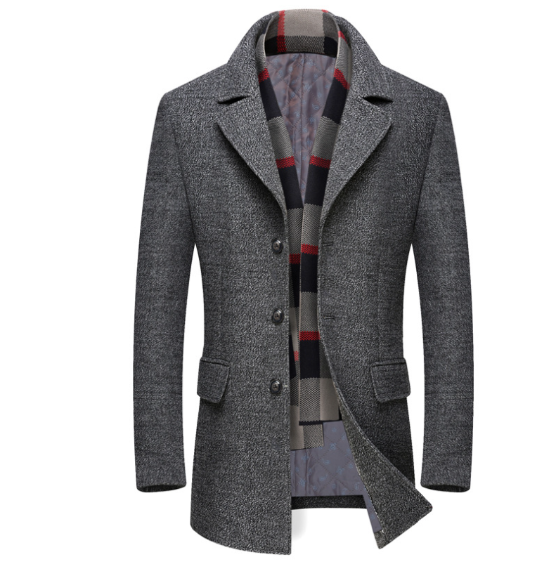Men's Woolen Overcoat Image 3