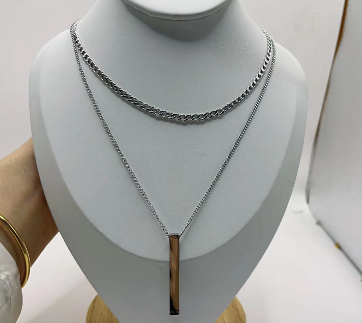 Men's Geometric Pendant Necklace Image 2