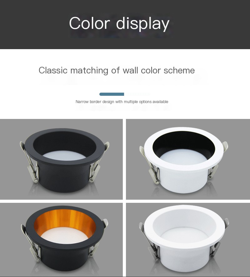 LED anti-glare downlight aluminum narrow border aisle kitchen Hotel ultra-thin embedded ceiling headless light Wholesale