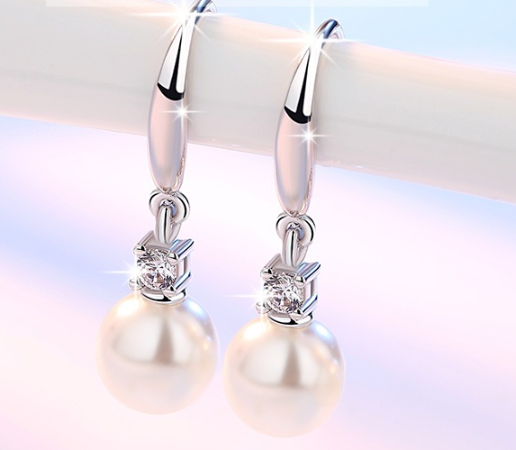 Pearl Silver Earrings