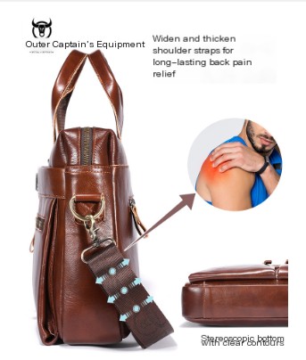 Maleta de Couro Genuíno - Brown