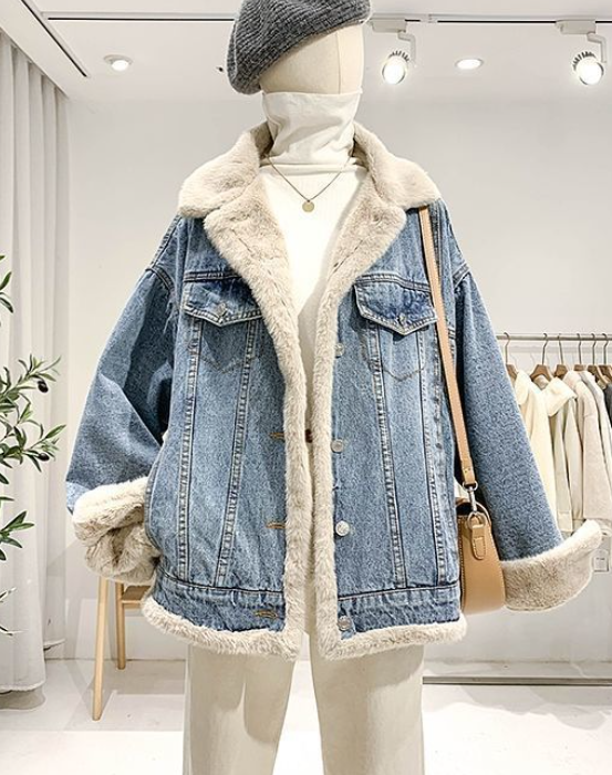 Image 3 de Veste en Jean Doublée Polaire pour Femme