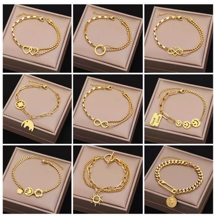 18K Gold Plated Infinity Bracelet