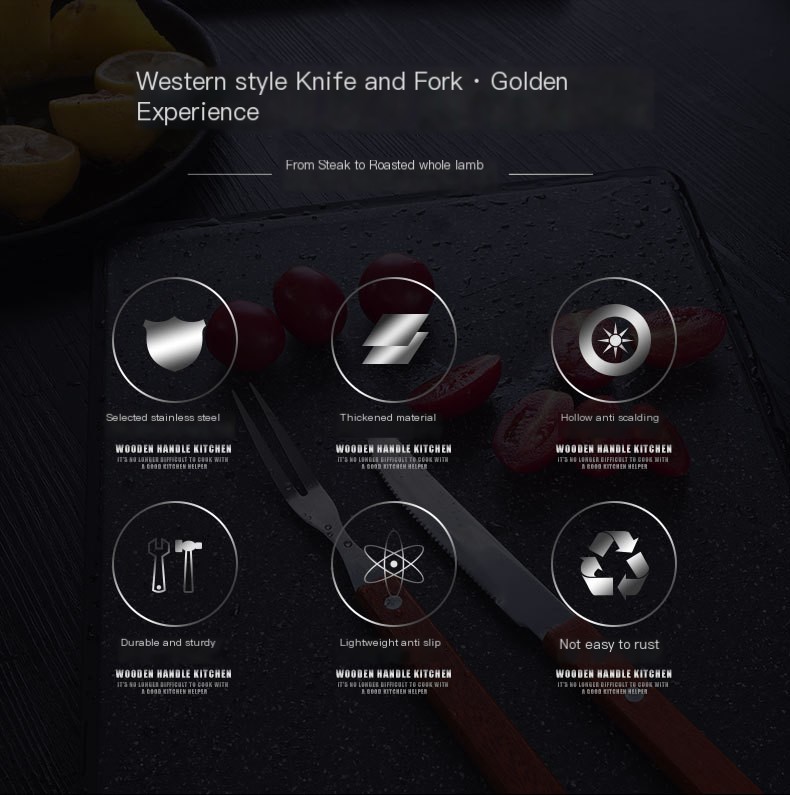 Tibetan Stainless Steel Lamb Knife and Fork Set 2