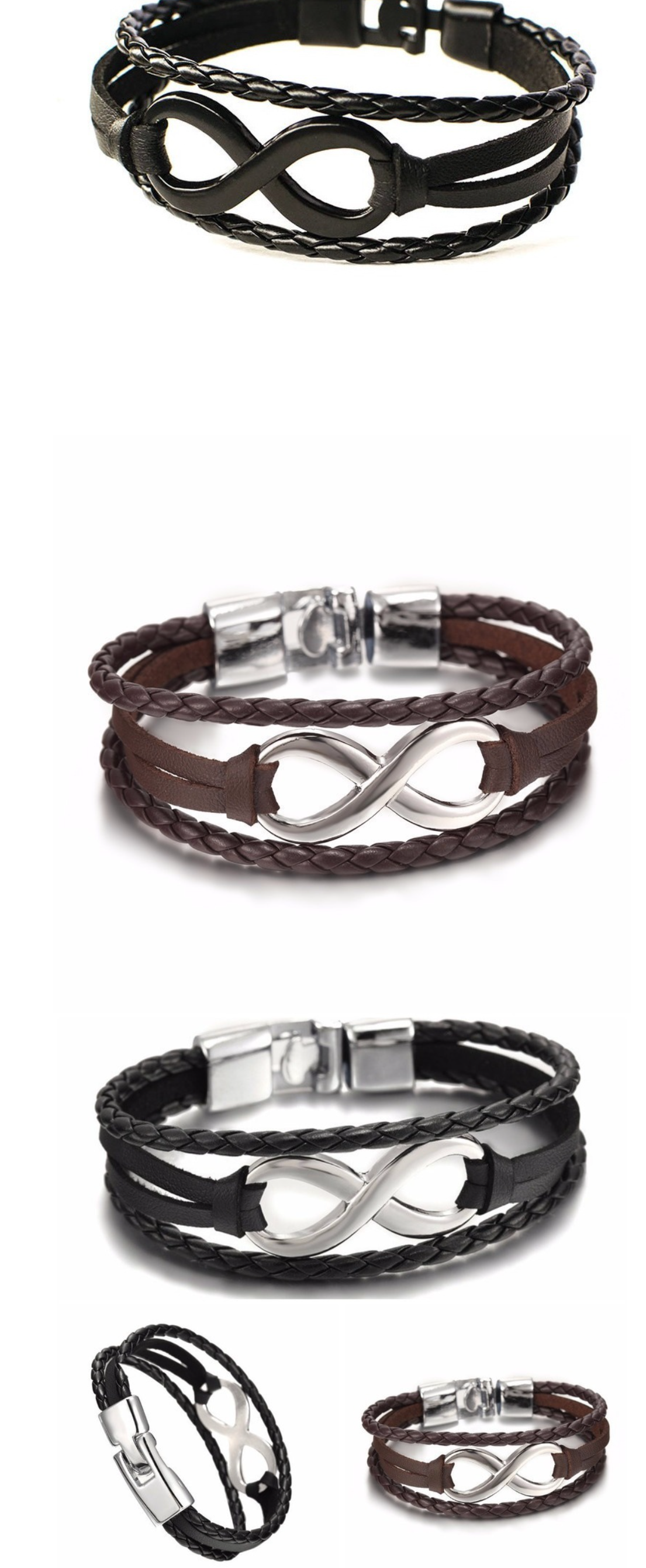 Bracelet en cuir Lucky 8 Word