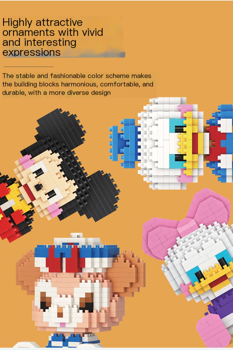Cute cartoon mini building blocks 5