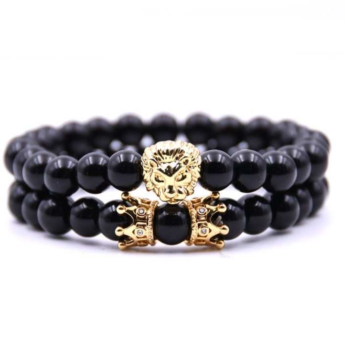 Micro-Inlay Double Crown Bracelet