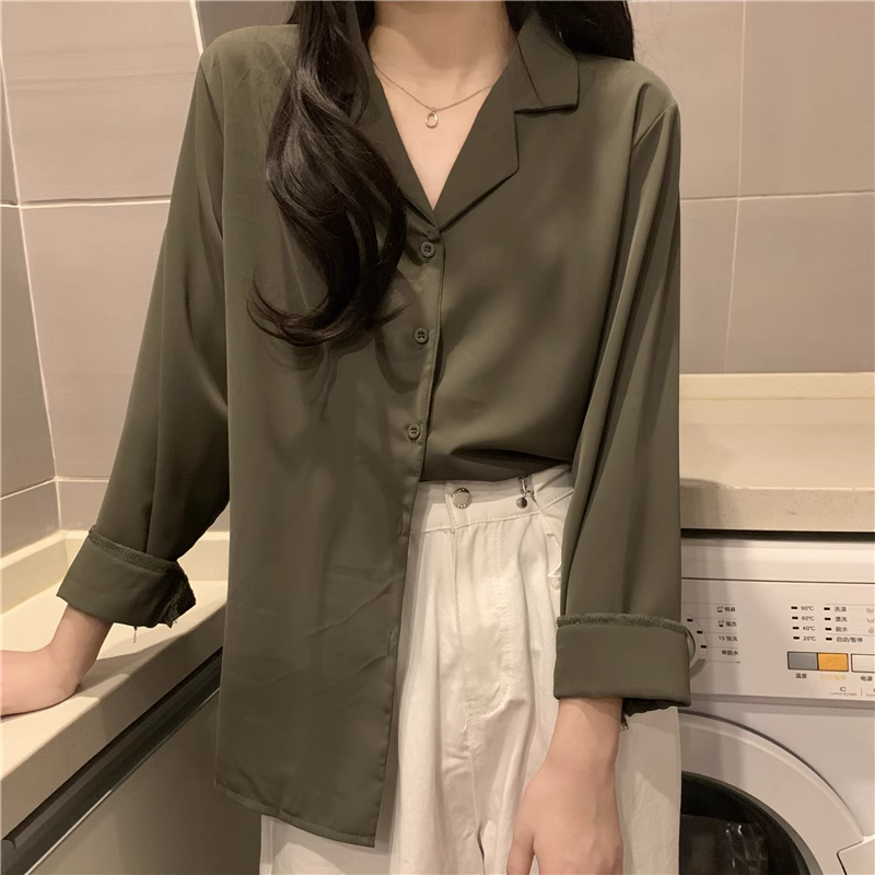 Chiffon Long Sleeve Shirt in Casual Setting