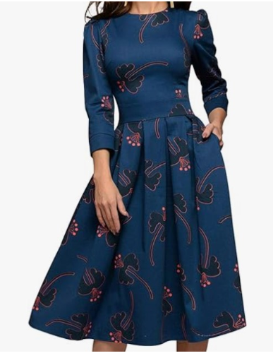 Polka Dot Long Sleeve Dress 5