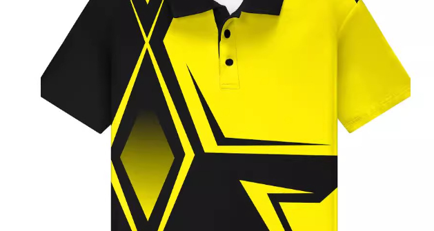 Children's short-sleeved polo shirt summer casual sports geometric pattern printed shirt fashionable lapel comfortable image