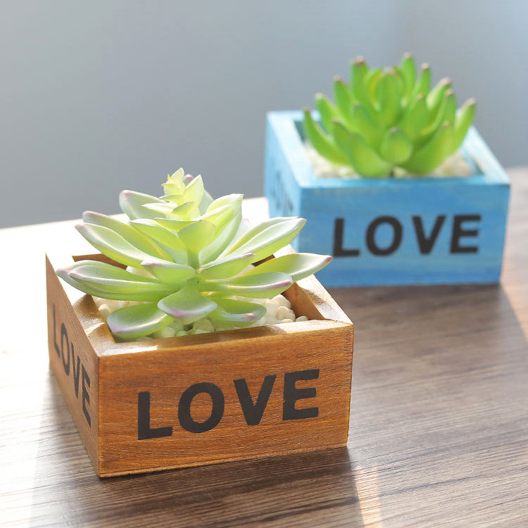 Wooden Flower Pot Image 1