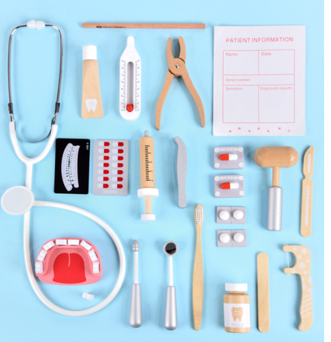 Children Playing with Medical Toy Set