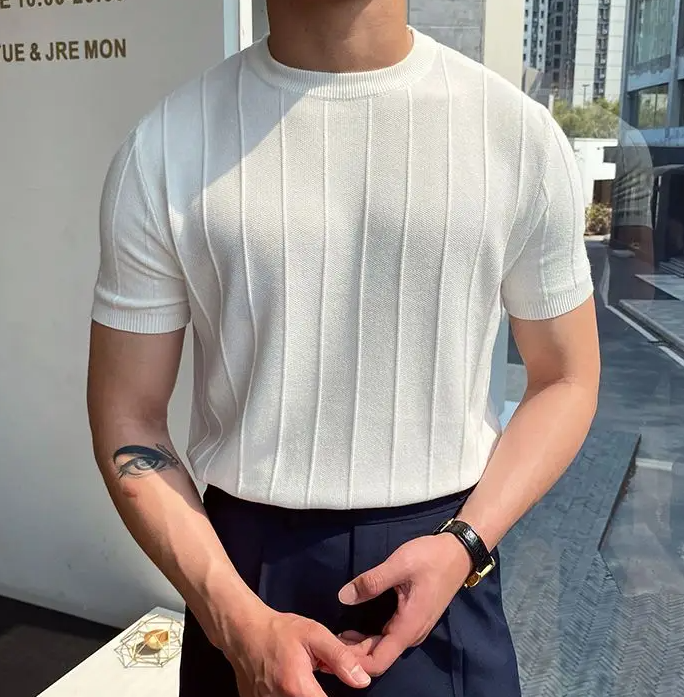 Men's Korean Round Neck T-Shirt 5