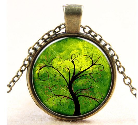 Tree of Life Time Gem Necklace