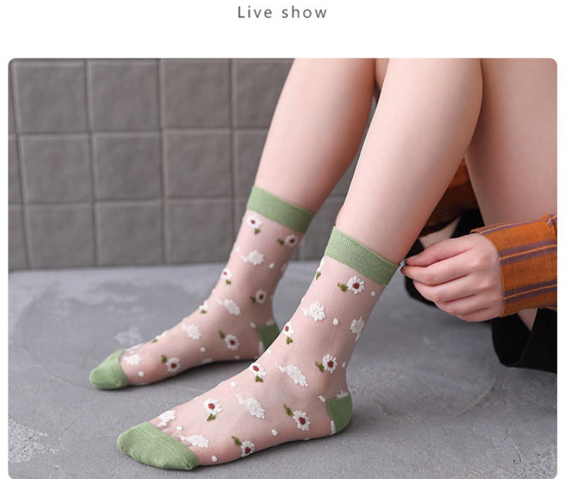 Transparent Socks Black