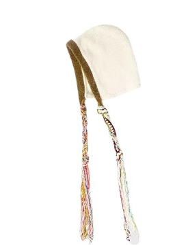 Rainbow Tassel Braid Contrast Wool Hat Style
