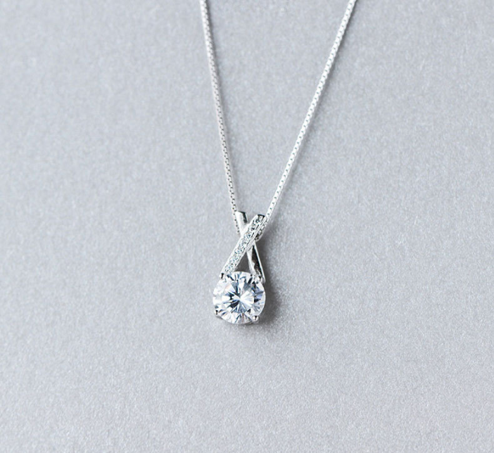 S925 Silver Necklace - Front View
