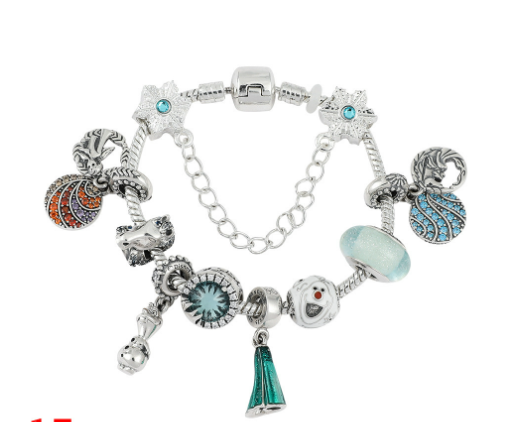 Skeleton Jack and Sally Charm Bracelet 2