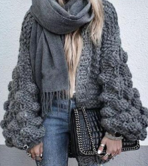 Knit Sweater Back View